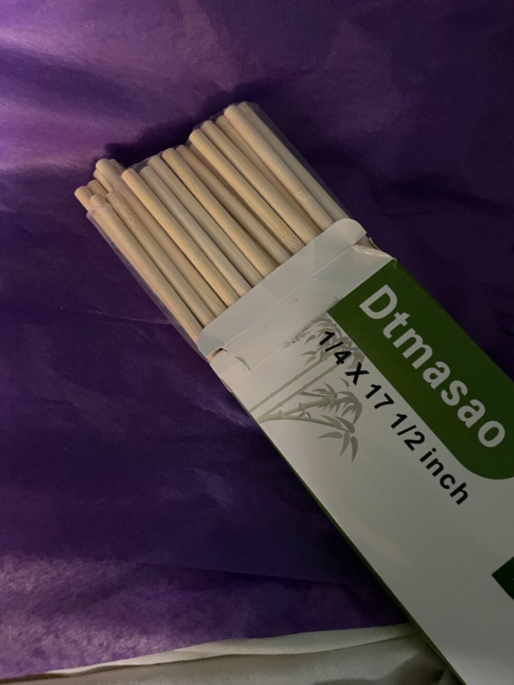 Wood Dowel Rods, 1/4x17 1/2"